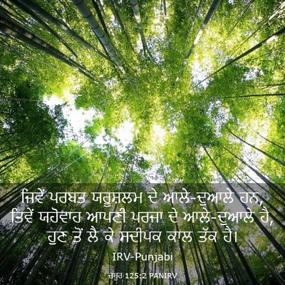 Picture 03 - ਜ਼ਬੂਰ 125:2 PANIRV - ਜਿਵੇਂ ਪਰਬਤ - Bible Verse Picture