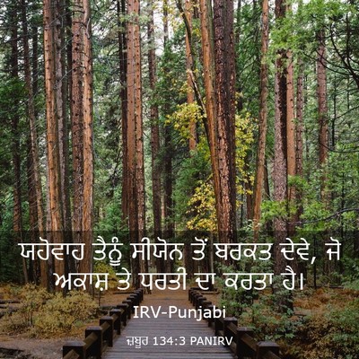 Picture 03 - ਜ਼ਬੂਰ 134:3 PANIRV - ਯਹੋਵਾਹ ਤੈਨੂੰ - Bible Verse Picture