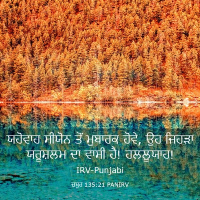 Picture 03 - ਜ਼ਬੂਰ 135:21 PANIRV - ਯਹੋਵਾਹ ਸੀਯੋਨ ਤੋਂ - Bible Verse Picture