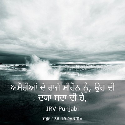 Picture 03 - ਜ਼ਬੂਰ 136:19 PANIRV - ਅਮੋਰੀਆਂ ਦੇ ਰਾਜੇ - Bible Verse Picture