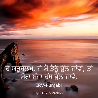 Picture 03 - ਜ਼ਬੂਰ 137:5 PANIRV - ਹੇ ਯਰੂਸ਼ਲਮ, ਜੇ ਮੈਂ - Bible Verse Picture