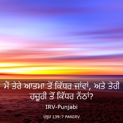 Picture 03 - ਜ਼ਬੂਰ 139:7 PANIRV - ਮੈਂ ਤੇਰੇ ਆਤਮਾ ਤੋਂ - Bible Verse Picture