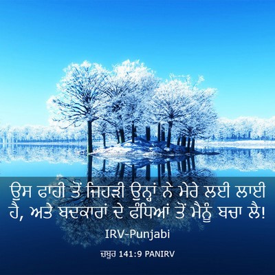 Picture 03 - ਜ਼ਬੂਰ 141:9 PANIRV - ਉਸ ਫਾਹੀ ਤੋਂ ਜਿਹੜੀ - Bible Verse Picture