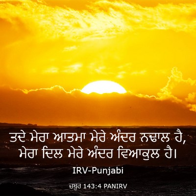 Picture 03 - ਜ਼ਬੂਰ 143:4 PANIRV - ਤਦੇ ਮੇਰਾ ਆਤਮਾ ਮੇਰੇ - Bible Verse Picture