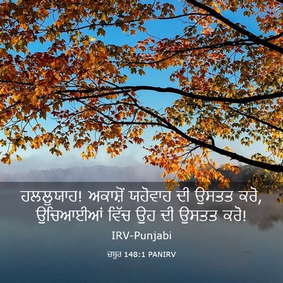 Picture 03 - ਜ਼ਬੂਰ 148:1 PANIRV - ਹਲਲੂਯਾਹ! ਅਕਾਸ਼ੋਂ - Bible Verse Picture