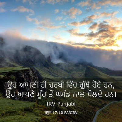 Picture 03 - ਜ਼ਬੂਰ 17:10 PANIRV - ਉਹ ਆਪਣੀ ਹੀ ਚਰਬੀ - Bible Verse Picture