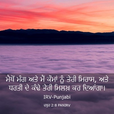Picture 03 - ਜ਼ਬੂਰ 2:8 PANIRV - ਮੈਥੋਂ ਮੰਗ ਅਤੇ ਮੈਂ - Bible Verse Picture