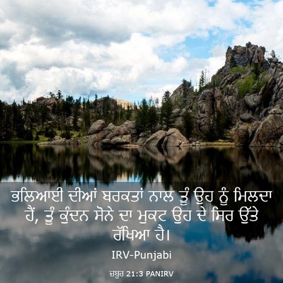 Picture 03 - ਜ਼ਬੂਰ 21:3 PANIRV - ਭਲਿਆਈ ਦੀਆਂ ਬਰਕਤਾਂ - Bible Verse Picture