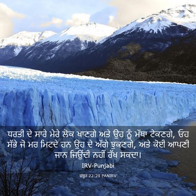 Picture 03 - ਜ਼ਬੂਰ 22:29 PANIRV - ਧਰਤੀ ਦੇ ਸਾਰੇ ਮੇਰੇ - Bible Verse Picture