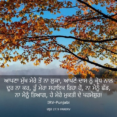 Picture 03 - ਜ਼ਬੂਰ 27:9 PANIRV - ਆਪਣਾ ਮੁੱਖ ਮੇਰੇ ਤੋਂ - Bible Verse Picture