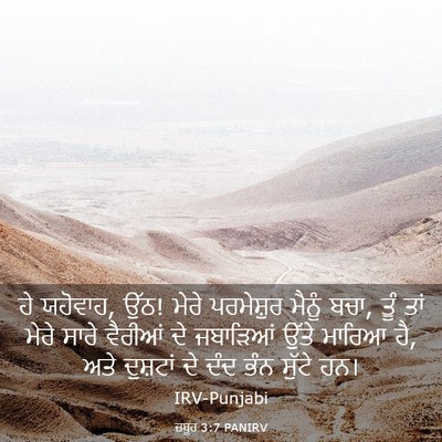 Picture 03 - ਜ਼ਬੂਰ 3:7 PANIRV - ਹੇ ਯਹੋਵਾਹ, ਉੱਠ! - Bible Verse Picture