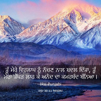 Picture 03 - ਜ਼ਬੂਰ 30:11 PANIRV - ਤੂੰ ਮੇਰੇ ਵਿਰਲਾਪ - Bible Verse Picture