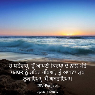 Picture 03 - ਜ਼ਬੂਰ 30:7 PANIRV - ਹੇ ਯਹੋਵਾਹ, ਤੂੰ ਆਪਣੀ - Bible Verse Picture