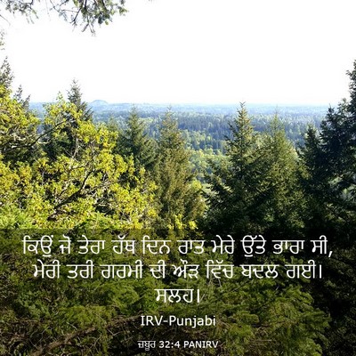 Picture 03 - ਜ਼ਬੂਰ 32:4 PANIRV - ਕਿਉਂ ਜੋ ਤੇਰਾ ਹੱਥ - Bible Verse Picture