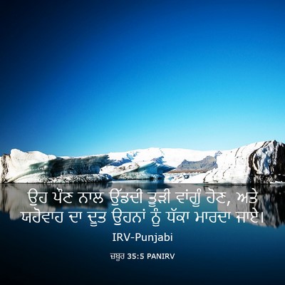 Picture 03 - ਜ਼ਬੂਰ 35:5 PANIRV - ਉਹ ਪੌਣ ਨਾਲ ਉੱਡਦੀ - Bible Verse Picture