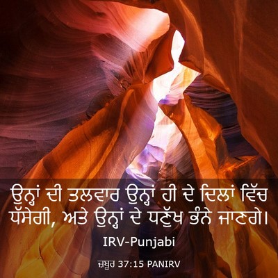 Picture 03 - ਜ਼ਬੂਰ 37:15 PANIRV - ਉਨ੍ਹਾਂ ਦੀ ਤਲਵਾਰ - Bible Verse Picture