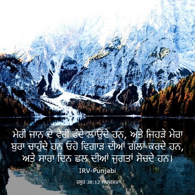 Picture 03 - ਜ਼ਬੂਰ 38:12 PANIRV - ਮੇਰੀ ਜਾਨ ਦੇ ਵੈਰੀ - Bible Verse Picture