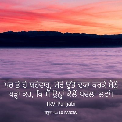 Picture 03 - ਜ਼ਬੂਰ 41:10 PANIRV - ਪਰ ਤੂੰ ਹੇ ਯਹੋਵਾਹ, - Bible Verse Picture