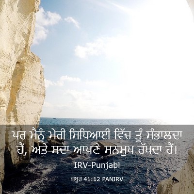 Picture 03 - ਜ਼ਬੂਰ 41:12 PANIRV - ਪਰ ਮੈਨੂੰ ਮੇਰੀ - Bible Verse Picture