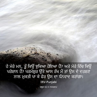 Picture 03 - ਜ਼ਬੂਰ 42:5 PANIRV - ਹੇ ਮੇਰੇ ਮਨ, ਤੂੰ - Bible Verse Picture