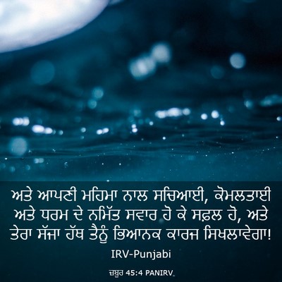 Picture 03 - ਜ਼ਬੂਰ 45:4 PANIRV - ਅਤੇ ਆਪਣੀ ਮਹਿਮਾ ਨਾਲ - Bible Verse Picture