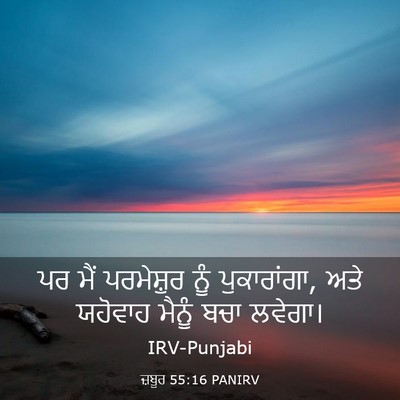 Picture 03 - ਜ਼ਬੂਰ 55:16 PANIRV - ਪਰ ਮੈਂ ਪਰਮੇਸ਼ੁਰ - Bible Verse Picture