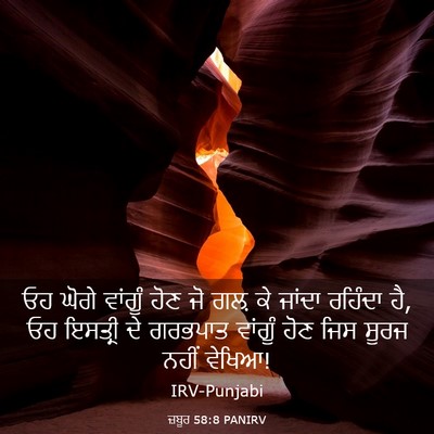 Picture 03 - ਜ਼ਬੂਰ 58:8 PANIRV - ਓਹ ਘੋਗੇ ਵਾਂਗੂੰ ਹੋਣ - Bible Verse Picture