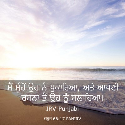 Picture 03 - ਜ਼ਬੂਰ 66:17 PANIRV - ਮੈਂ ਮੂੰਹੋਂ ਉਹ ਨੂੰ - Bible Verse Picture