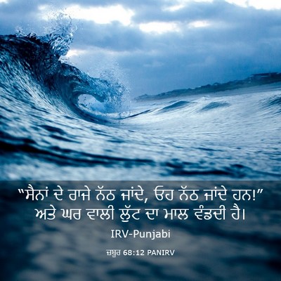 Picture 03 - ਜ਼ਬੂਰ 68:12 PANIRV - “ਸੈਨਾਂ ਦੇ ਰਾਜੇ ਨੱਠ - Bible Verse Picture