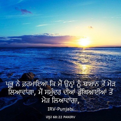 Picture 03 - ਜ਼ਬੂਰ 68:22 PANIRV - ਪ੍ਰਭੂ ਨੇ ਫ਼ਰਮਾਇਆ - Bible Verse Picture
