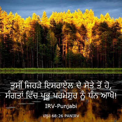 Picture 03 - ਜ਼ਬੂਰ 68:26 PANIRV - ਤੁਸੀਂ ਜਿਹੜੇ - Bible Verse Picture