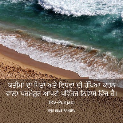 Picture 03 - ਜ਼ਬੂਰ 68:5 PANIRV - ਯਤੀਮਾਂ ਦਾ ਪਿਤਾ ਅਤੇ - Bible Verse Picture