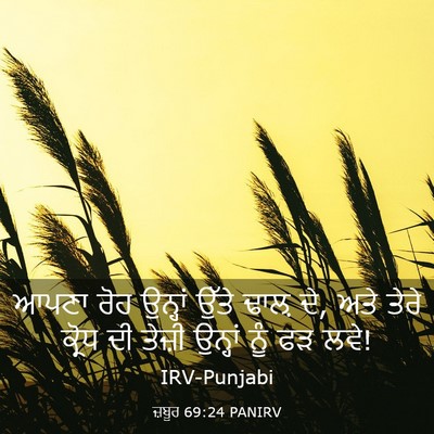 Picture 03 - ਜ਼ਬੂਰ 69:24 PANIRV - ਆਪਣਾ ਰੋਹ ਉਨ੍ਹਾਂ - Bible Verse Picture