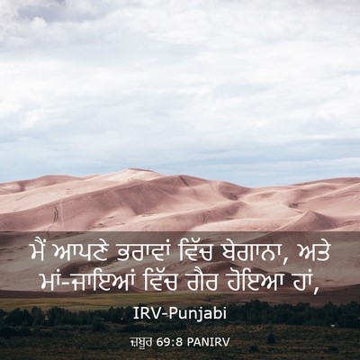 Picture 03 - ਜ਼ਬੂਰ 69:8 PANIRV - ਮੈਂ ਆਪਣੇ ਭਰਾਵਾਂ - Bible Verse Picture