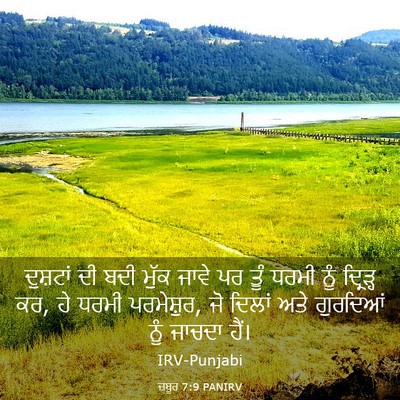 Picture 03 - ਜ਼ਬੂਰ 7:9 PANIRV - ਦੁਸ਼ਟਾਂ ਦੀ ਬਦੀ - Bible Verse Picture