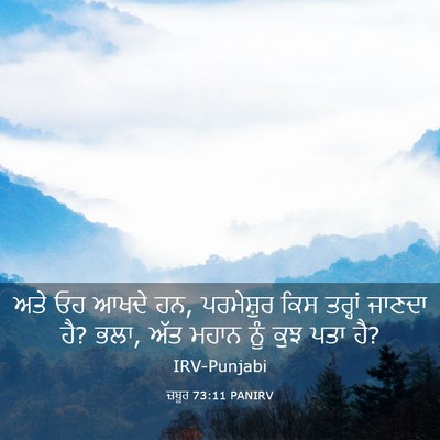 Picture 03 - ਜ਼ਬੂਰ 73:11 PANIRV - ਅਤੇ ਓਹ ਆਖਦੇ ਹਨ, - Bible Verse Picture