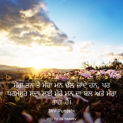 Picture 03 - ਜ਼ਬੂਰ 73:26 PANIRV - ਮੇਰਾ ਤਨ ਤੇ ਮੇਰਾ ਮਨ - Bible Verse Picture
