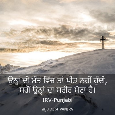Picture 03 - ਜ਼ਬੂਰ 73:4 PANIRV - ਉਨ੍ਹਾਂ ਦੀ ਮੌਤ ਵਿੱਚ - Bible Verse Picture