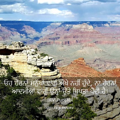 Picture 03 - ਜ਼ਬੂਰ 73:5 PANIRV - ਓਹ ਹੋਰਨਾਂ ਮਨੁੱਖਾਂ - Bible Verse Picture
