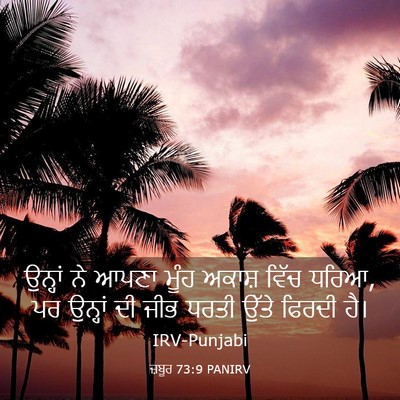 Picture 03 - ਜ਼ਬੂਰ 73:9 PANIRV - ਉਨ੍ਹਾਂ ਨੇ ਆਪਣਾ - Bible Verse Picture