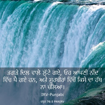 Picture 03 - ਜ਼ਬੂਰ 76:5 PANIRV - ਤਗੜੇ ਦਿਲ ਵਾਲੇ - Bible Verse Picture