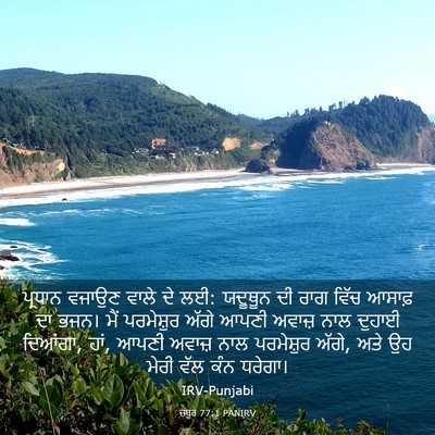 Picture 03 - ਜ਼ਬੂਰ 77:1 PANIRV - ਪ੍ਰਧਾਨ ਵਜਾਉਣ ਵਾਲੇ - Bible Verse Picture