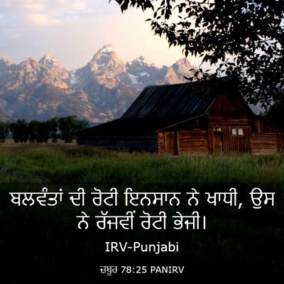 Picture 03 - ਜ਼ਬੂਰ 78:25 PANIRV - ਬਲਵੰਤਾਂ ਦੀ ਰੋਟੀ - Bible Verse Picture