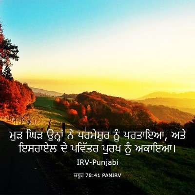 Picture 03 - ਜ਼ਬੂਰ 78:41 PANIRV - ਮੁੜ ਘਿੜ ਉਨ੍ਹਾਂ ਨੇ - Bible Verse Picture