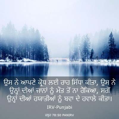 Picture 03 - ਜ਼ਬੂਰ 78:50 PANIRV - ਉਸ ਨੇ ਆਪਣੇ ਕ੍ਰੋਧ ਲਈ - Bible Verse Picture
