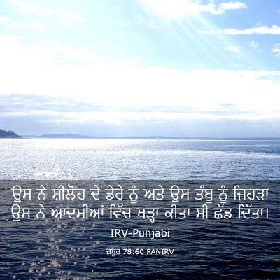 Picture 03 - ਜ਼ਬੂਰ 78:60 PANIRV - ਉਸ ਨੇ ਸ਼ੀਲੋਹ ਦੇ - Bible Verse Picture