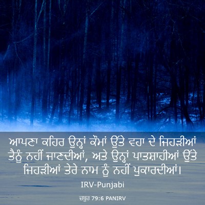 Picture 03 - ਜ਼ਬੂਰ 79:6 PANIRV - ਆਪਣਾ ਕਹਿਰ ਉਨ੍ਹਾਂ - Bible Verse Picture