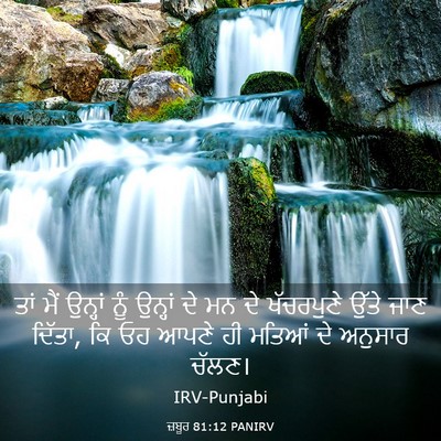 Picture 03 - ਜ਼ਬੂਰ 81:12 PANIRV - ਤਾਂ ਮੈਂ ਉਨ੍ਹਾਂ ਨੂੰ - Bible Verse Picture