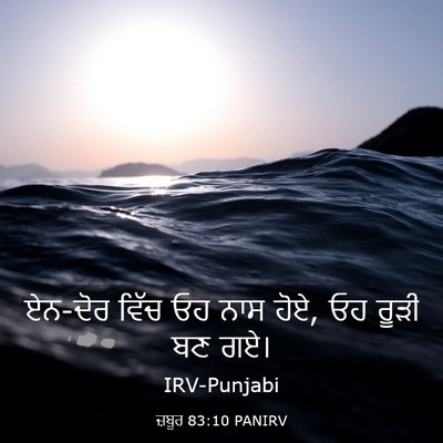 Picture 03 - ਜ਼ਬੂਰ 83:10 PANIRV - ਏਨ-ਦੋਰ ਵਿੱਚ ਓਹ ਨਾਸ - Bible Verse Picture