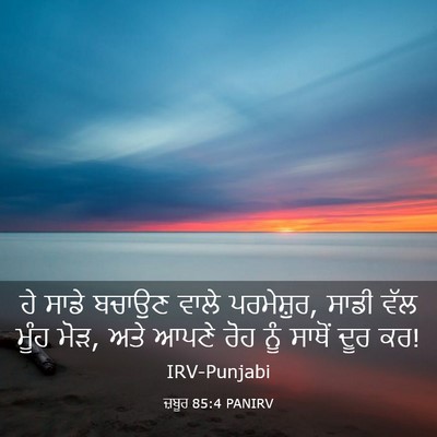 Picture 03 - ਜ਼ਬੂਰ 85:4 PANIRV - ਹੇ ਸਾਡੇ ਬਚਾਉਣ ਵਾਲੇ - Bible Verse Picture